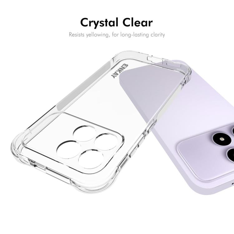 ENKAY Hat-Prince Transparent TPU Shockproof Phone Case, For Redmi K90, For Redmi K90 Pro Max, For Xiaomi 17 Pro, For Xiaomi 17, For Redmi 15C 5G / 4G EU 173mm, For Xiaomi Poco M7 Plus 5G / M7 4G 169mm, Redmi 15 5G Global / 15 4G SEA 169.5mm            ...