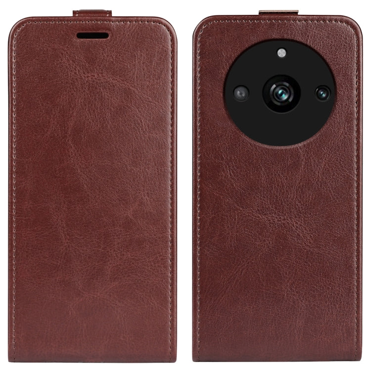 R64 Texture Vertical Flip Leather Phone Case, For Realme 11 Pro