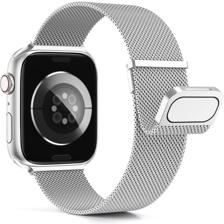 Milan Double Magnetic Steel Mesh Watch Band, For Apple Watch SE 2022 44mm, For Apple Watch 7 41mm, For Apple Watch 7 45mm, For Apple Watch SE 40mm