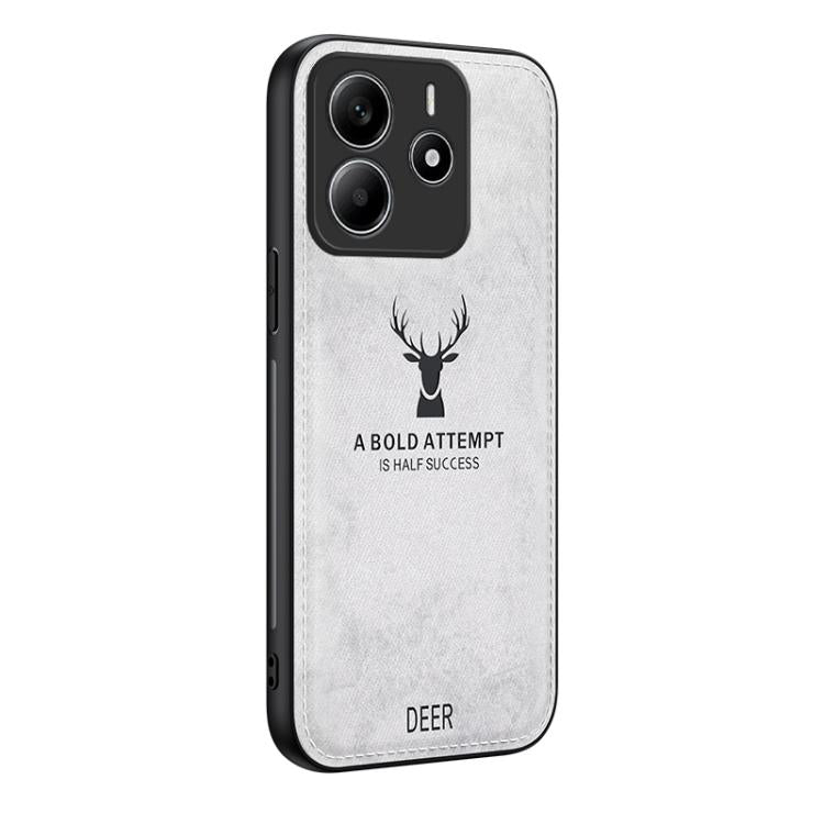 Deer Head Cloth Skin All-inclusive Phone Case, For Xiaomi Redmi Note 14 Pro+, For Xiaomi 15 Pro, For Xiaomi 15, For Xiaomi Redmi Note 14 5G, For Xiaomi Redmi Note 14 Pro 5G, For Xiaomi 14T Pro, For Xiaomi Redmi 14C 4G, For Xiaomi Redmi Note 13R