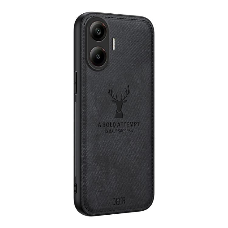 Deer Head Cloth Skin All-inclusive Phone Case, For Xiaomi Redmi Note 14 Pro+, For Xiaomi 15 Pro, For Xiaomi 15, For Xiaomi Redmi Note 14 5G, For Xiaomi Redmi Note 14 Pro 5G, For Xiaomi 14T Pro, For Xiaomi Redmi 14C 4G, For Xiaomi Redmi Note 13R
