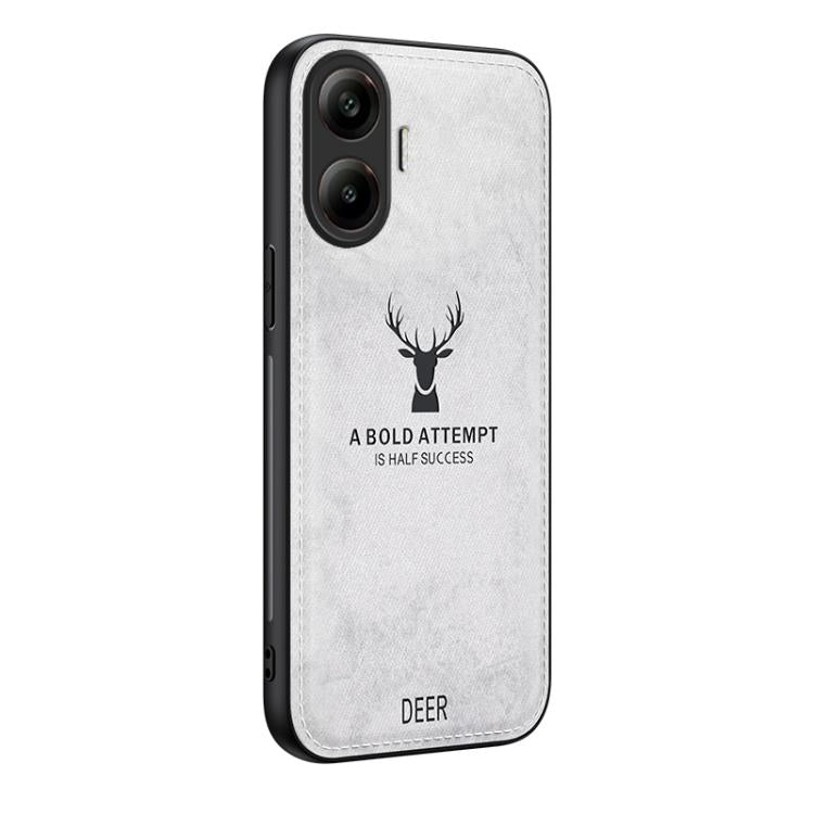 Deer Head Cloth Skin All-inclusive Phone Case, For Xiaomi Redmi Note 14 Pro+, For Xiaomi 15 Pro, For Xiaomi 15, For Xiaomi Redmi Note 14 5G, For Xiaomi Redmi Note 14 Pro 5G, For Xiaomi 14T Pro, For Xiaomi Redmi 14C 4G, For Xiaomi Redmi Note 13R
