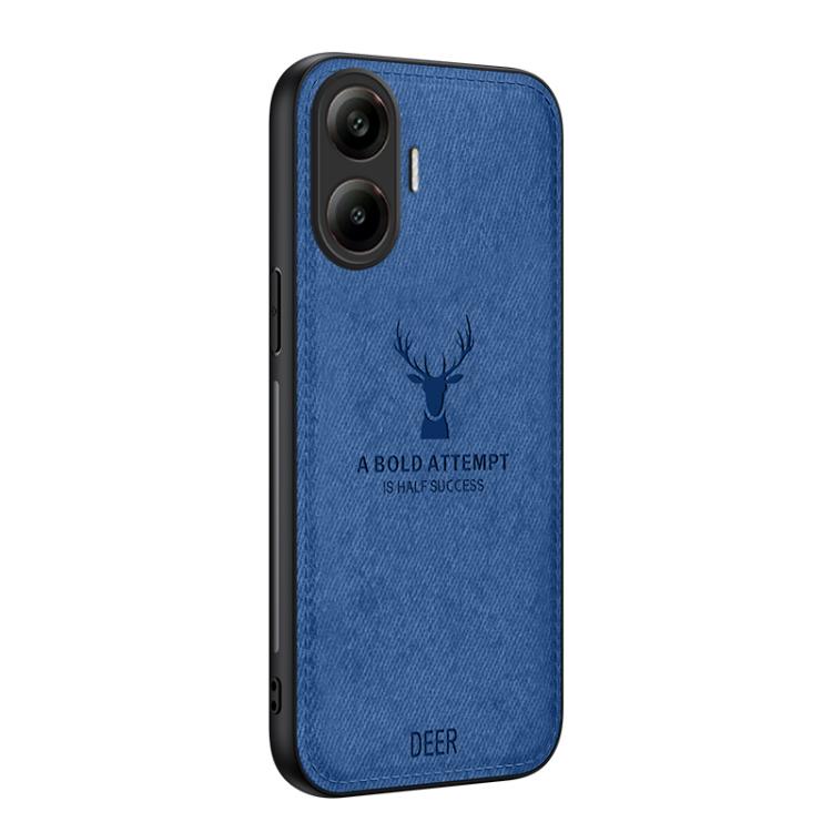 Deer Head Cloth Skin All-inclusive Phone Case, For Xiaomi Redmi Note 14 Pro+, For Xiaomi 15 Pro, For Xiaomi 15, For Xiaomi Redmi Note 14 5G, For Xiaomi Redmi Note 14 Pro 5G, For Xiaomi 14T Pro, For Xiaomi Redmi 14C 4G, For Xiaomi Redmi Note 13R