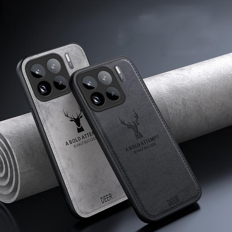 Deer Head Cloth Skin All-inclusive Phone Case, For Xiaomi Redmi Note 14 Pro+, For Xiaomi 15 Pro, For Xiaomi 15, For Xiaomi Redmi Note 14 5G, For Xiaomi Redmi Note 14 Pro 5G, For Xiaomi 14T Pro, For Xiaomi Redmi 14C 4G, For Xiaomi Redmi Note 13R