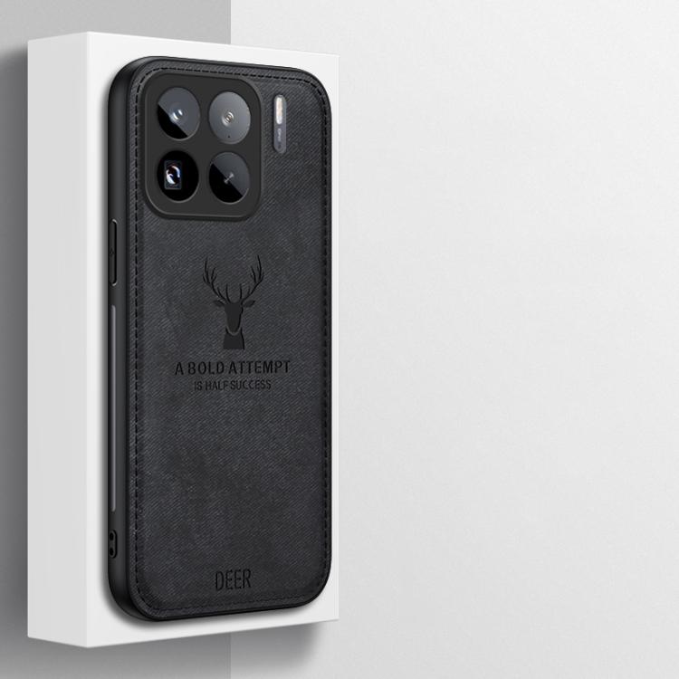 Deer Head Cloth Skin All-inclusive Phone Case, For Xiaomi Redmi Note 14 Pro+, For Xiaomi 15 Pro, For Xiaomi 15, For Xiaomi Redmi Note 14 5G, For Xiaomi Redmi Note 14 Pro 5G, For Xiaomi 14T Pro, For Xiaomi Redmi 14C 4G, For Xiaomi Redmi Note 13R