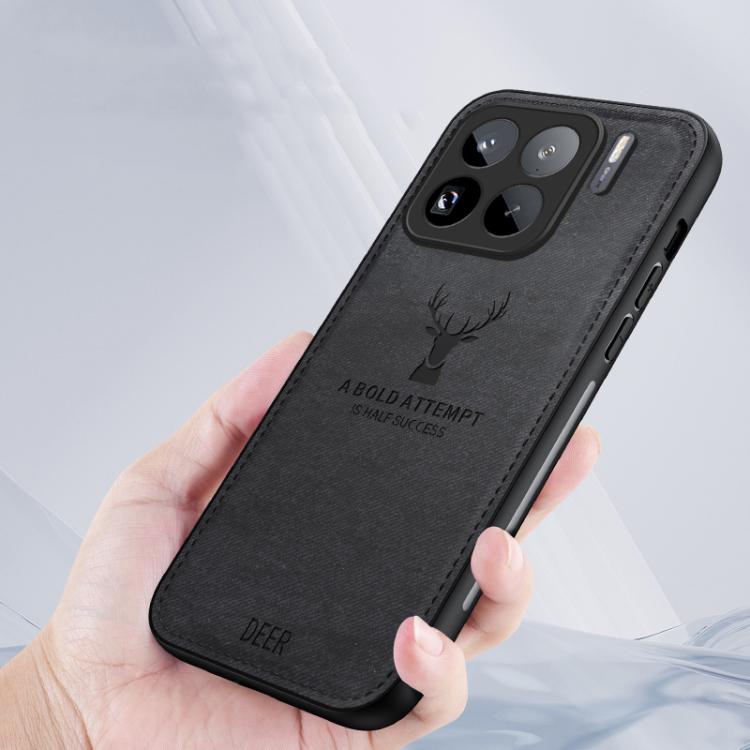 Deer Head Cloth Skin All-inclusive Phone Case, For Xiaomi Redmi Note 14 Pro+, For Xiaomi 15 Pro, For Xiaomi 15, For Xiaomi Redmi Note 14 5G, For Xiaomi Redmi Note 14 Pro 5G, For Xiaomi 14T Pro, For Xiaomi Redmi 14C 4G, For Xiaomi Redmi Note 13R