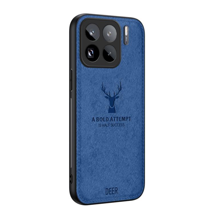 Deer Head Cloth Skin All-inclusive Phone Case, For Xiaomi Redmi Note 14 Pro+, For Xiaomi 15 Pro, For Xiaomi 15, For Xiaomi Redmi Note 14 5G, For Xiaomi Redmi Note 14 Pro 5G, For Xiaomi 14T Pro, For Xiaomi Redmi 14C 4G, For Xiaomi Redmi Note 13R