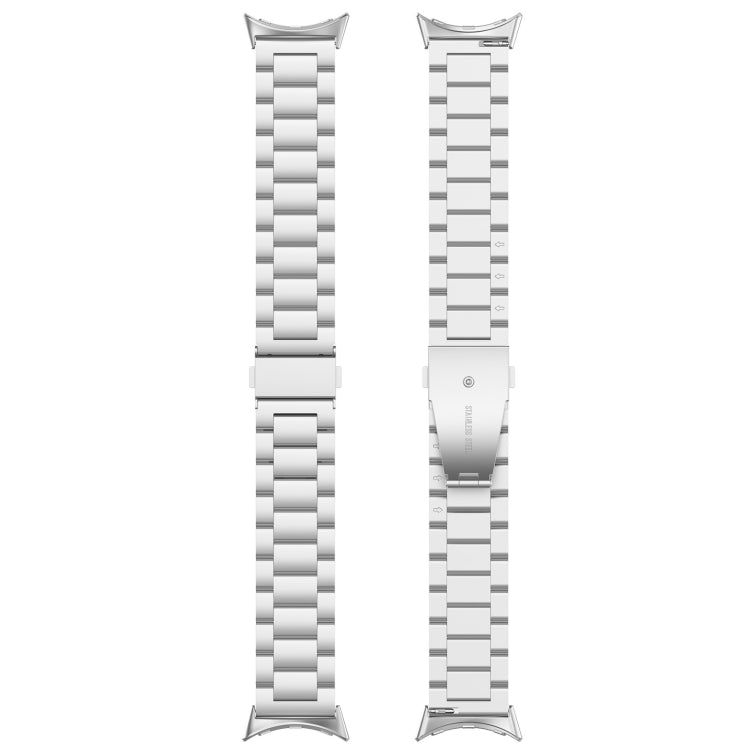 Three Beads Stainless Steel Metal Watch Band, For Google Pixel Watch 3 45mm, For Google Pixel Watch 3 41mm