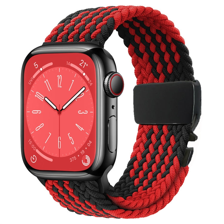 Metal Buckle Nylon Braided Watch Band, For Apple Watch 46mm / 49mm / 45mm / 44mm