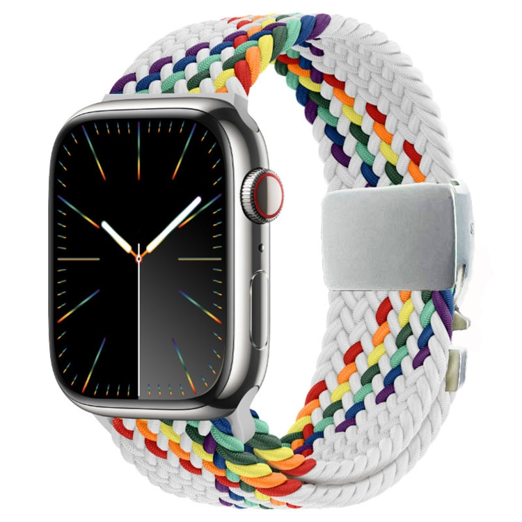 Metal Buckle Nylon Braided Watch Band, For Apple Watch 46mm / 49mm / 45mm / 44mm