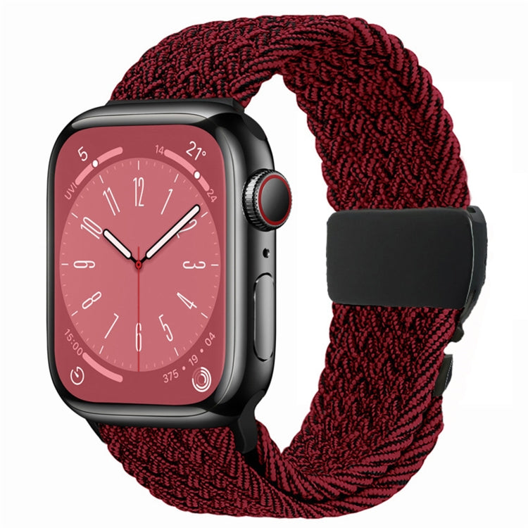 Metal Buckle Nylon Braided Watch Band, For Apple Watch 46mm / 49mm / 45mm / 44mm