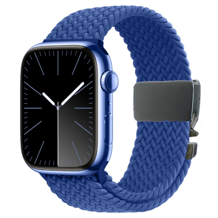 Metal Buckle Nylon Braided Watch Band, For Apple Watch 46mm / 49mm / 45mm / 44mm