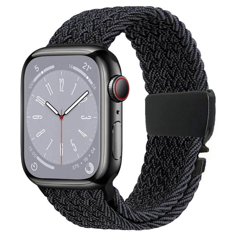 Metal Buckle Nylon Braided Watch Band