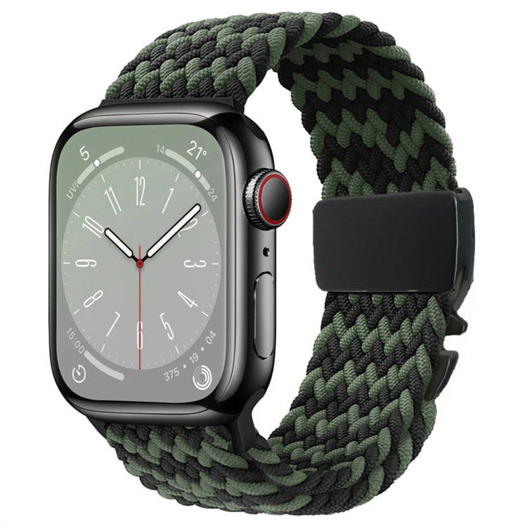 Metal Buckle Nylon Braided Watch Band