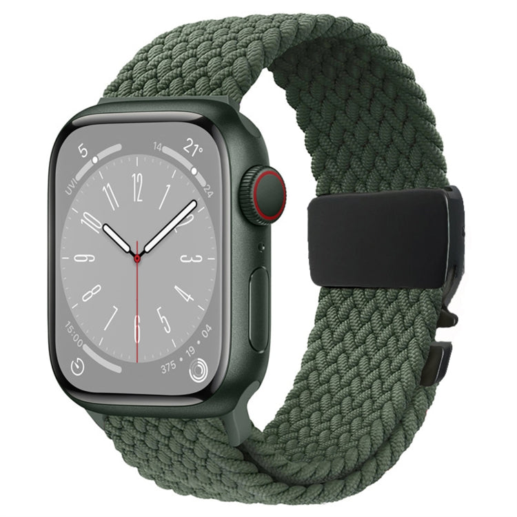 Metal Buckle Nylon Braided Watch Band, For Apple Watch 46mm / 49mm / 45mm / 44mm