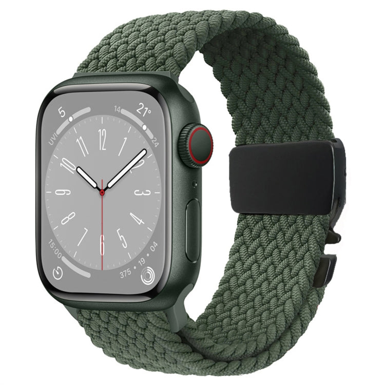 Metal Buckle Nylon Braided Watch Band