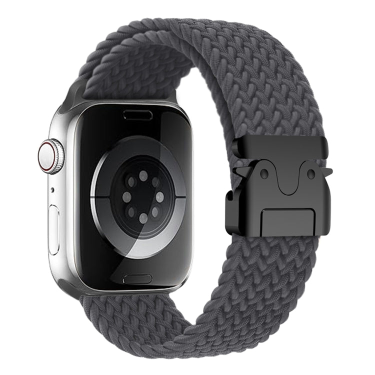 Metal Buckle Nylon Braided Watch Band, For Apple Watch 46mm / 49mm / 45mm / 44mm