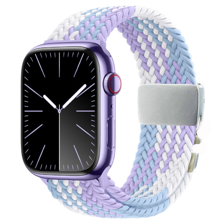 Metal Buckle Nylon Braided Watch Band