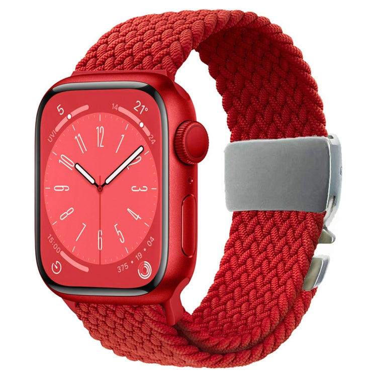 Metal Buckle Nylon Braided Watch Band