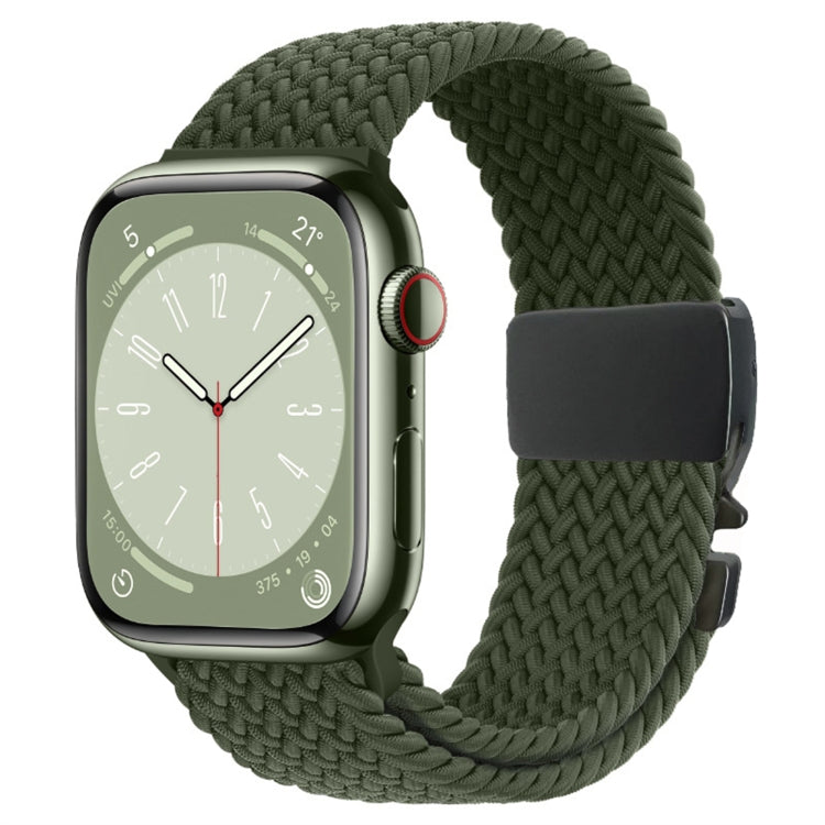 Metal Buckle Nylon Braided Watch Band