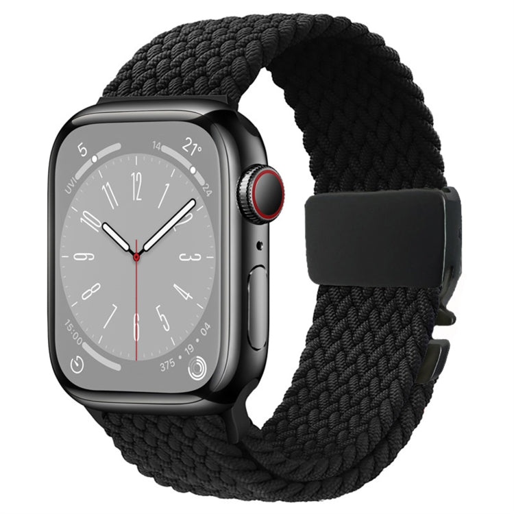 Metal Buckle Nylon Braided Watch Band