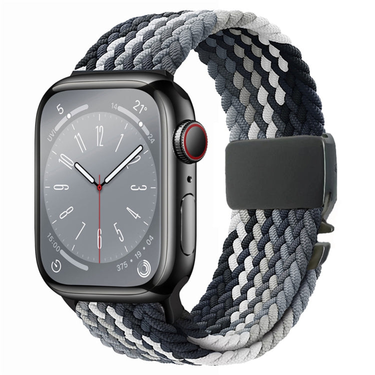 Metal Buckle Nylon Braided Watch Band
