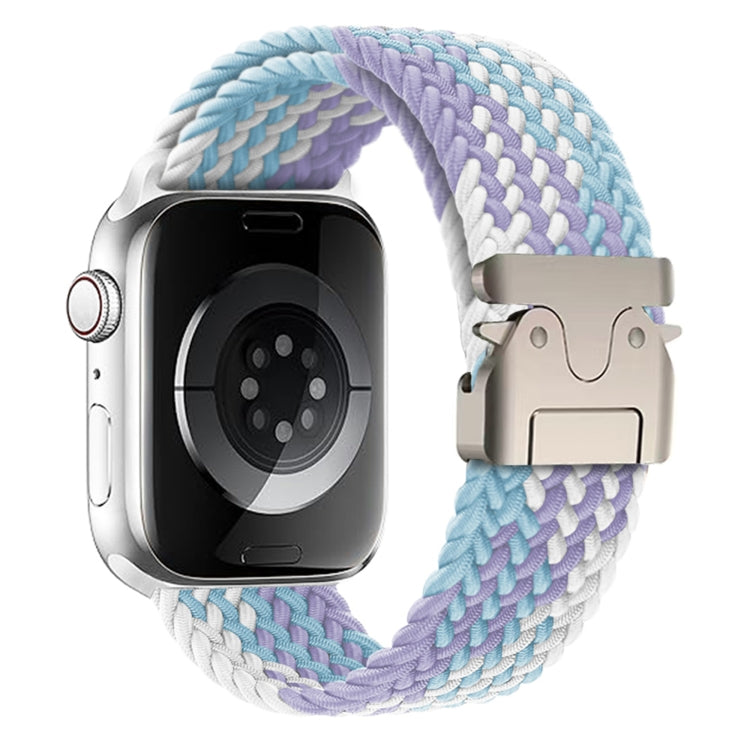 Metal Buckle Nylon Braided Watch Band, For Apple Watch 46mm / 49mm / 45mm / 44mm