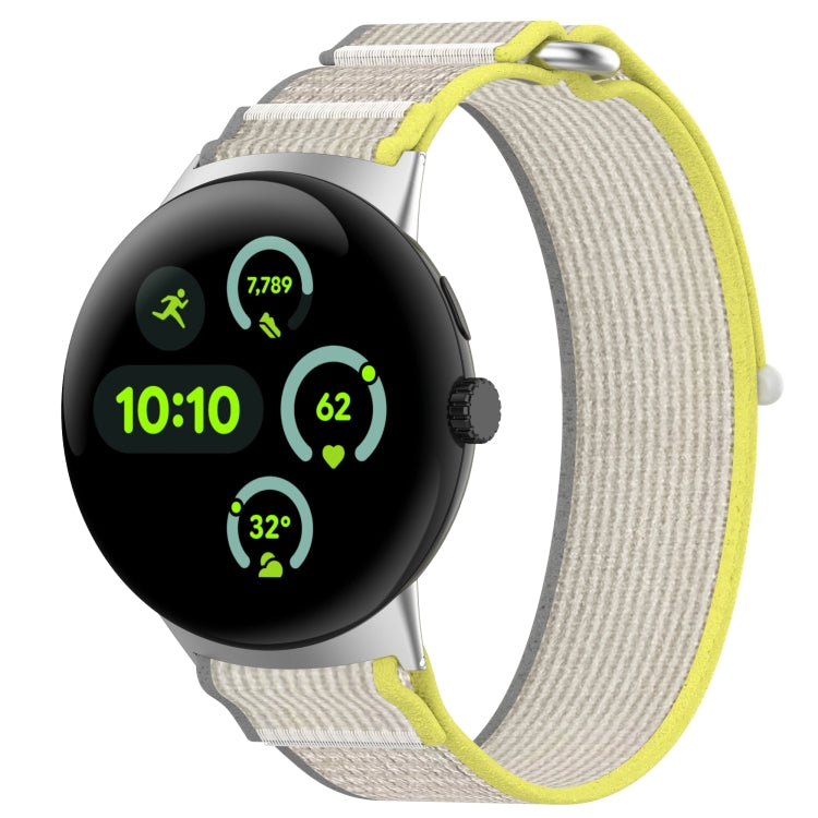 Nylon Woven Hook and Loop Fastener Watch Band, For Google Pixel Watch 3 45mm, For Google Pixel Watch 3 41mm