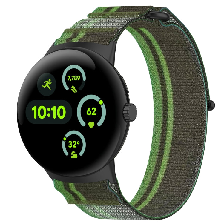 Nylon Woven Hook and Loop Fastener Watch Band, For Google Pixel Watch 3 45mm, For Google Pixel Watch 3 41mm