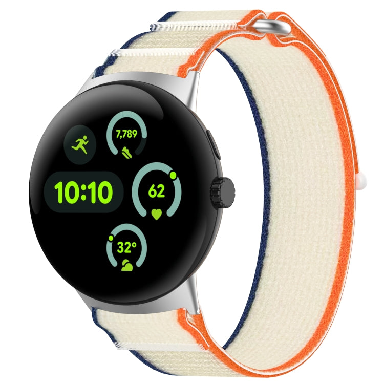 Nylon Woven Hook and Loop Fastener Watch Band, For Google Pixel Watch 3 45mm, For Google Pixel Watch 3 41mm