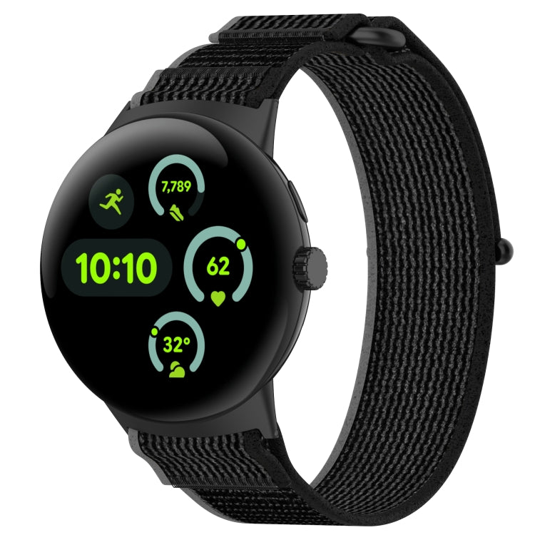 Nylon Woven Hook and Loop Fastener Watch Band, For Google Pixel Watch 3 45mm, For Google Pixel Watch 3 41mm