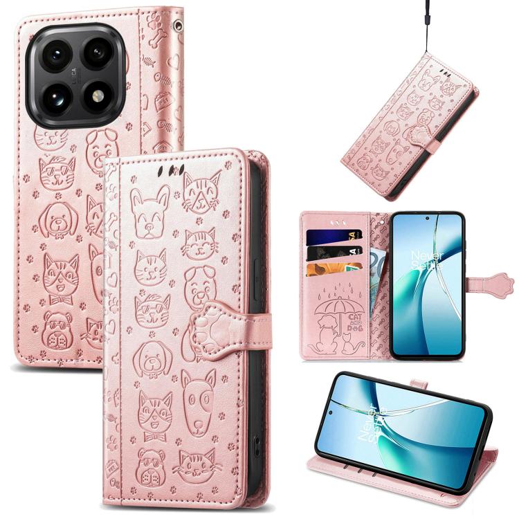 Cat and Dog Embossed Leather Phone Case, For Xiaomi 15T, For Xiaomi 15 Ultra, For Xiaomi 15 Pro