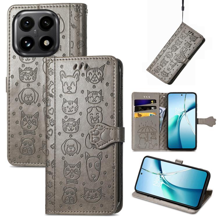 Cat and Dog Embossed Leather Phone Case, For Xiaomi 15T, For Xiaomi 15 Ultra, For Xiaomi 15 Pro
