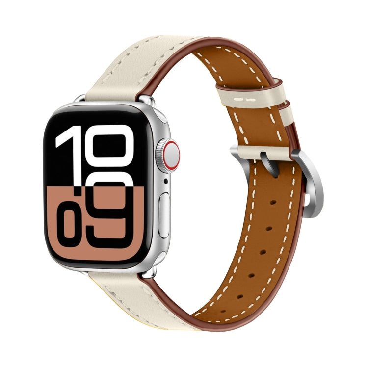 Classic Connector Buckle Slim Cow Real Leather Watch Band, For Apple Watch 46mm / 49mm / 45mm / 44mm, For Apple Watch 42mm / 41mm / 40mm / 38mm