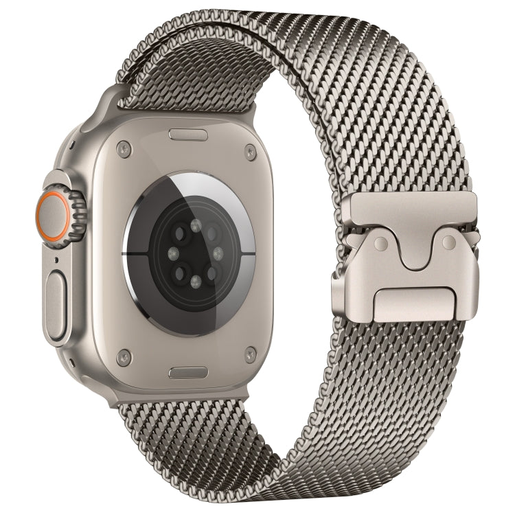 Umbrella Buckle Think Milanese Plate Stainless Steel Paracord Buckle Watch Band, For Apple Watch 46mm / 49mm / 45mm / 44mm, For Apple Watch 42mm / 41mm / 40mm / 38mm