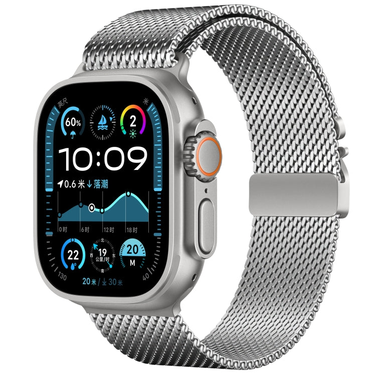 Umbrella Buckle Think Milanese Plate Stainless Steel Paracord Buckle Watch Band, For Apple Watch 46mm / 49mm / 45mm / 44mm, For Apple Watch 42mm / 41mm / 40mm / 38mm