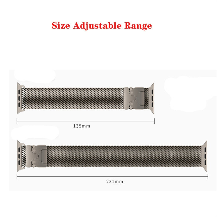 Umbrella Buckle Think Milanese Plate Stainless Steel Paracord Buckle Watch Band, For Apple Watch 46mm / 49mm / 45mm / 44mm, For Apple Watch 42mm / 41mm / 40mm / 38mm