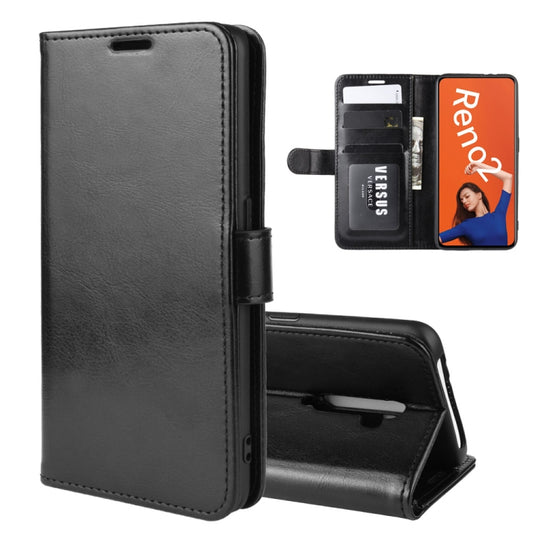 For OPPO RENO2 R64 Texture Single Fold Horizontal Flip Leather Case with Holder &amp; Card Slots &amp; Wallet, For OPPO RENO2