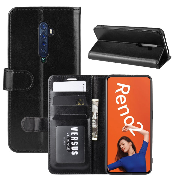 For OPPO RENO2  R64 Texture Single Fold Horizontal Flip Leather Case with Holder & Card Slots & Wallet, For OPPO RENO2