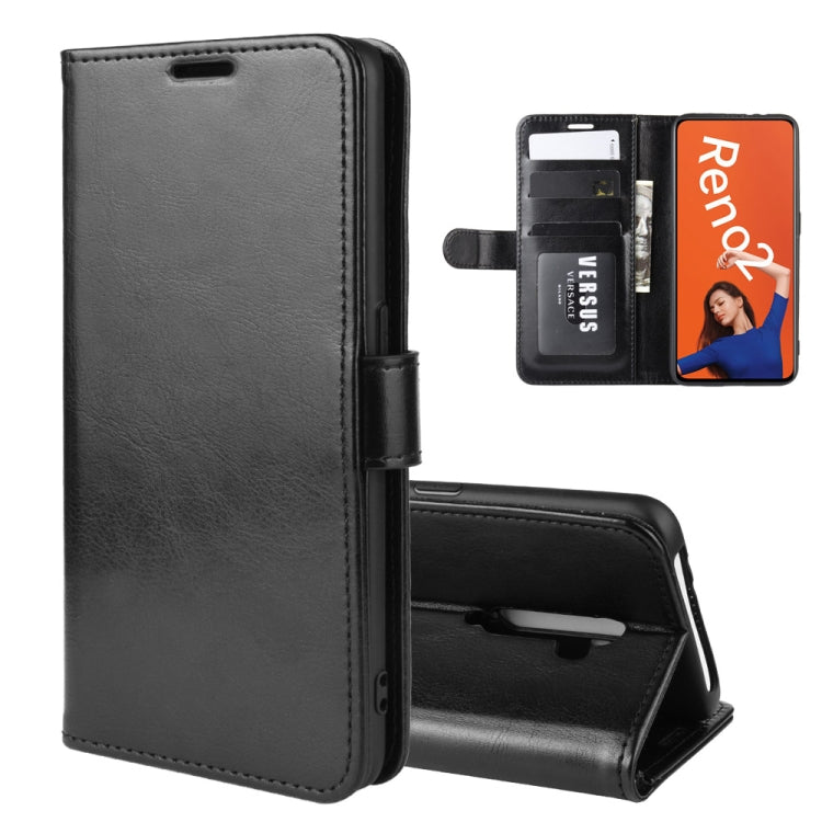 For OPPO RENO2  R64 Texture Single Fold Horizontal Flip Leather Case with Holder & Card Slots & Wallet, For OPPO RENO2