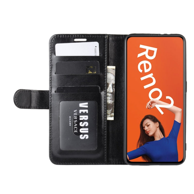 For OPPO RENO2  R64 Texture Single Fold Horizontal Flip Leather Case with Holder & Card Slots & Wallet, For OPPO RENO2