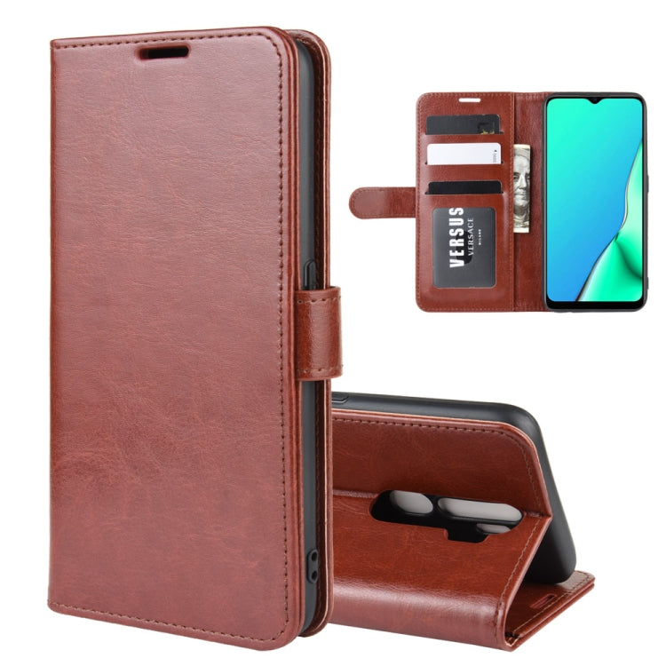 For OPPO A9 (2020) R64 Texture Single Fold Horizontal Flip Leather Case with Holder &amp; Card Slots &amp; Wallet, For OPPO A9(2020)