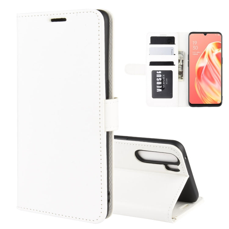 For OPPO A91 R64 Texture Single Horizontal Flip PU Leather Case with Holder & Card Slots & Wallet & Photo Frame, For OPPO A91