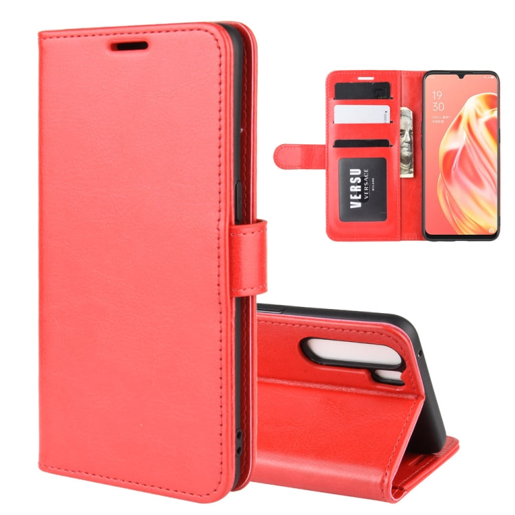 For OPPO A91 R64 Texture Single Horizontal Flip PU Leather Case with Holder & Card Slots & Wallet & Photo Frame, For OPPO A91