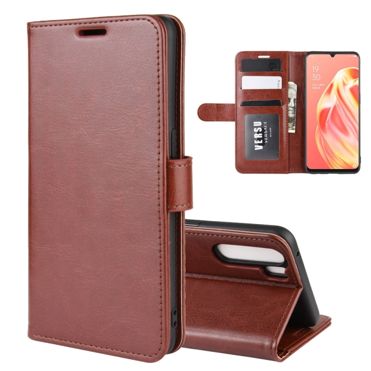 For OPPO A91 R64 Texture Single Horizontal Flip PU Leather Case with Holder & Card Slots & Wallet & Photo Frame, For OPPO A91