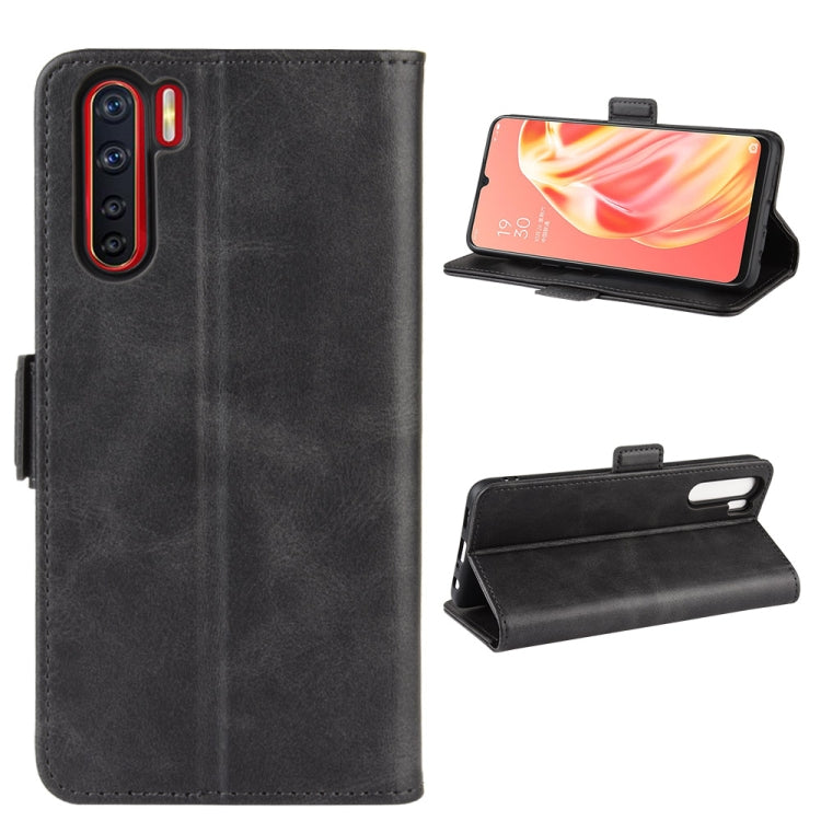 For OPPO A91 Dual-side Magnetic Buckle Horizontal Flip PU Leather Case with Holder & Card Slots & Wallet, For OPPO A91