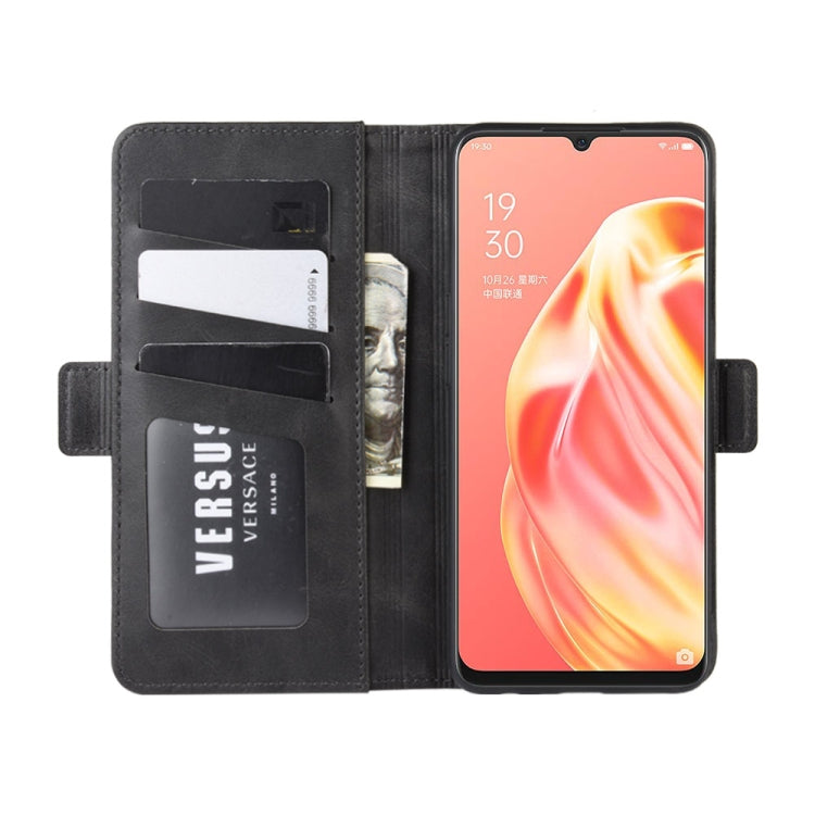 For OPPO A91 Dual-side Magnetic Buckle Horizontal Flip PU Leather Case with Holder & Card Slots & Wallet, For OPPO A91