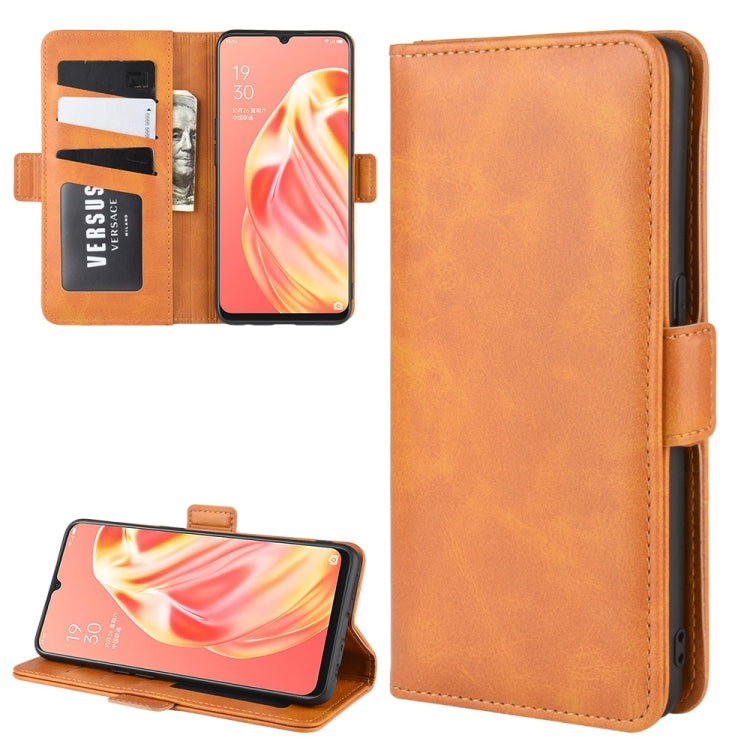 For OPPO A91 Dual-side Magnetic Buckle Horizontal Flip PU Leather Case with Holder & Card Slots & Wallet, For OPPO A91