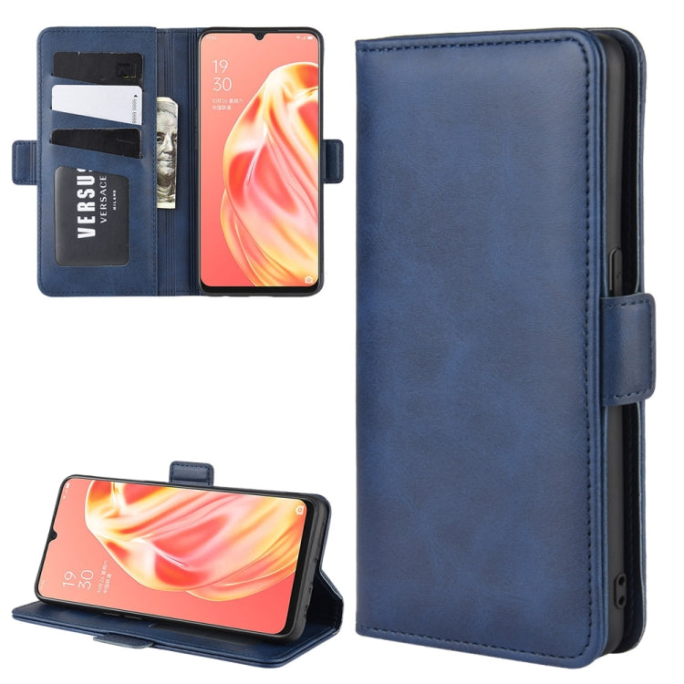 For OPPO A91 Dual-side Magnetic Buckle Horizontal Flip PU Leather Case with Holder & Card Slots & Wallet, For OPPO A91