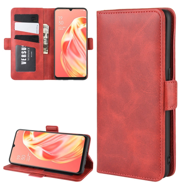 For OPPO A91 Dual-side Magnetic Buckle Horizontal Flip PU Leather Case with Holder & Card Slots & Wallet, For OPPO A91